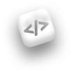 Badge 3D d'un icône de code