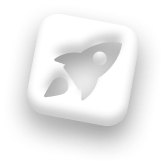 Badge 3D d'un icône de fusée