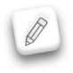Badge 3D d'un icône de crayon