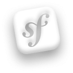 Badge 3D du framework PHP Symfony