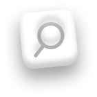 Badge 3D d'un icône loupe
